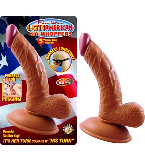 Latin American Mini Whoppers%-Inch Curved Dong  With Balls - Latin