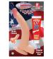 All American Whoppers 8-Inch Curved Dong With  Balls and Lube - Flesh