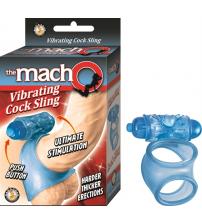Macho Vibrating Cock Sling - Blue