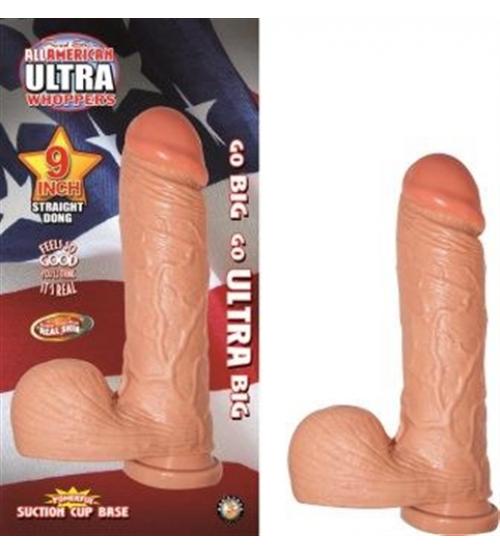 All American Ultra Whoppers - 9 in Straight Dong -Flesh